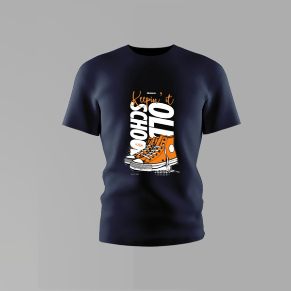 Boys Keeping It Old School Round Neck Cotton Shirt