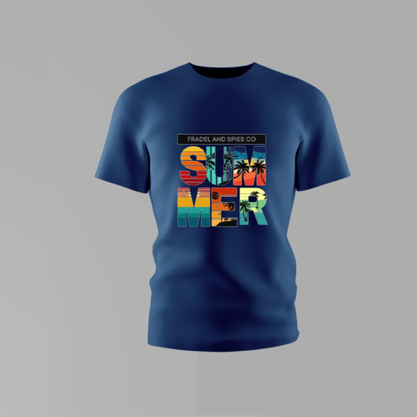 Boys Summer Round Neck Cotton Shirt