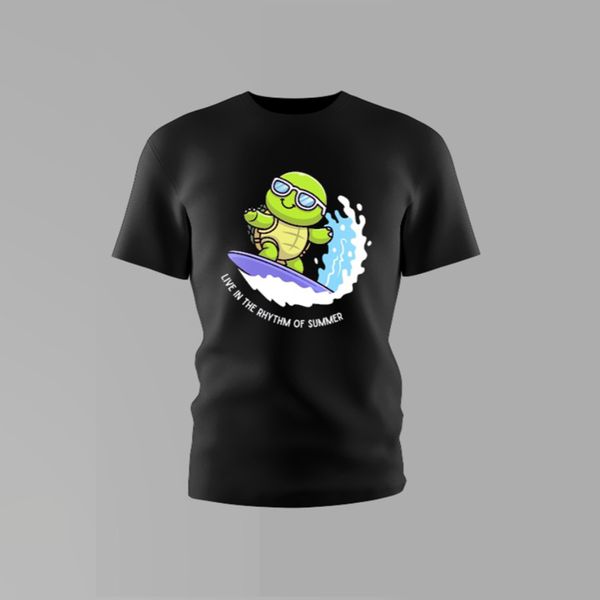 Boys Live in the Rhythm of Summer Round Neck Cotton Shirt