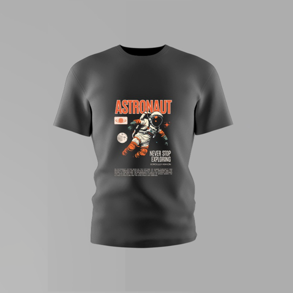 Boys Astronaut Never Stop Exploring Round Neck Cotton Shirt