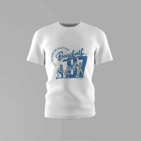 Boys Baseball Round Neck Cotton Shirt